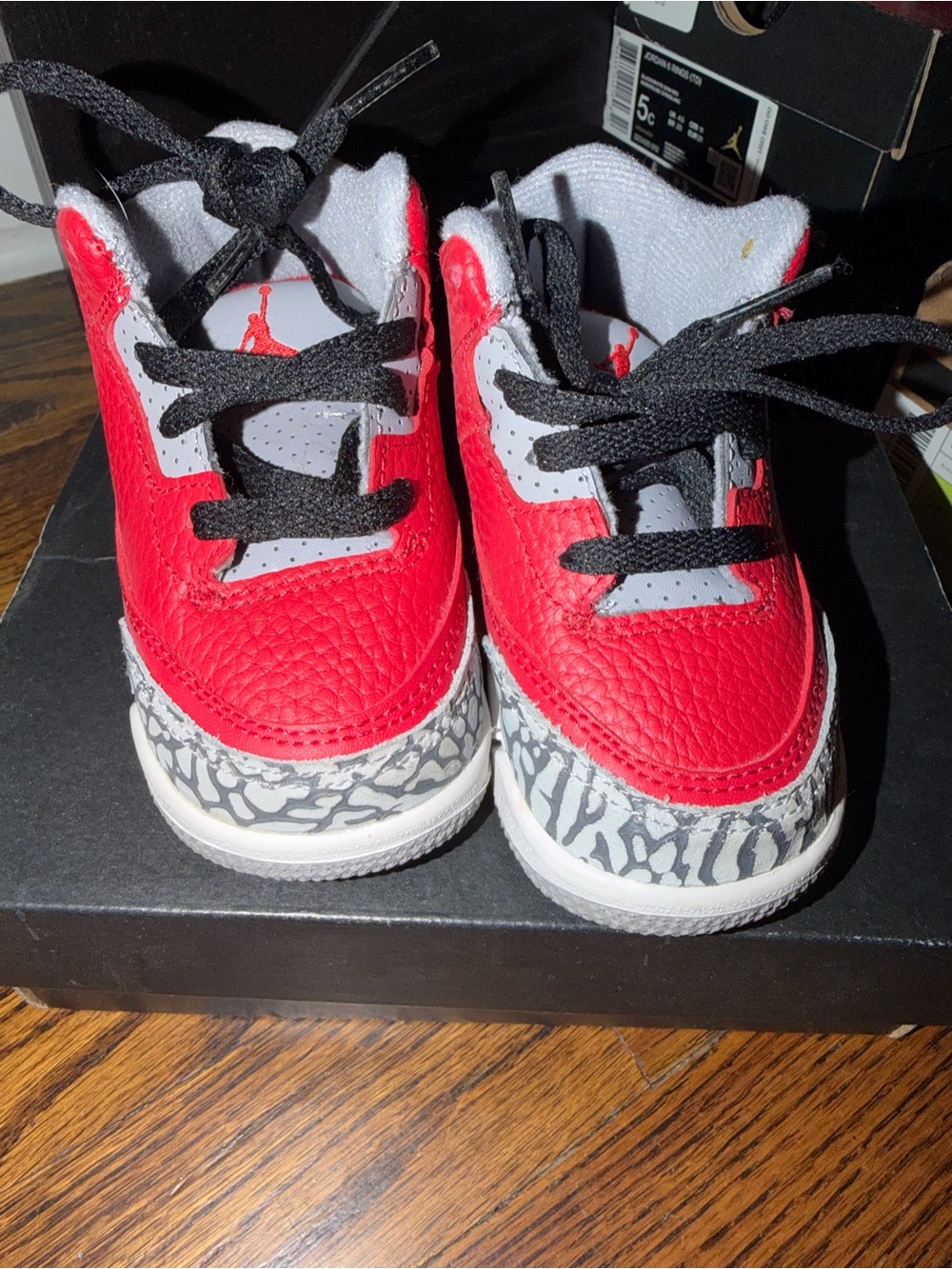 Jordan Toddler Red, Black & Gray 13